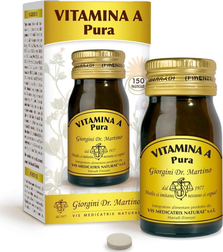 Dr Giorgini VITAMINA A Pura 30 g - pastiglie, Integratori Alimentari - 3