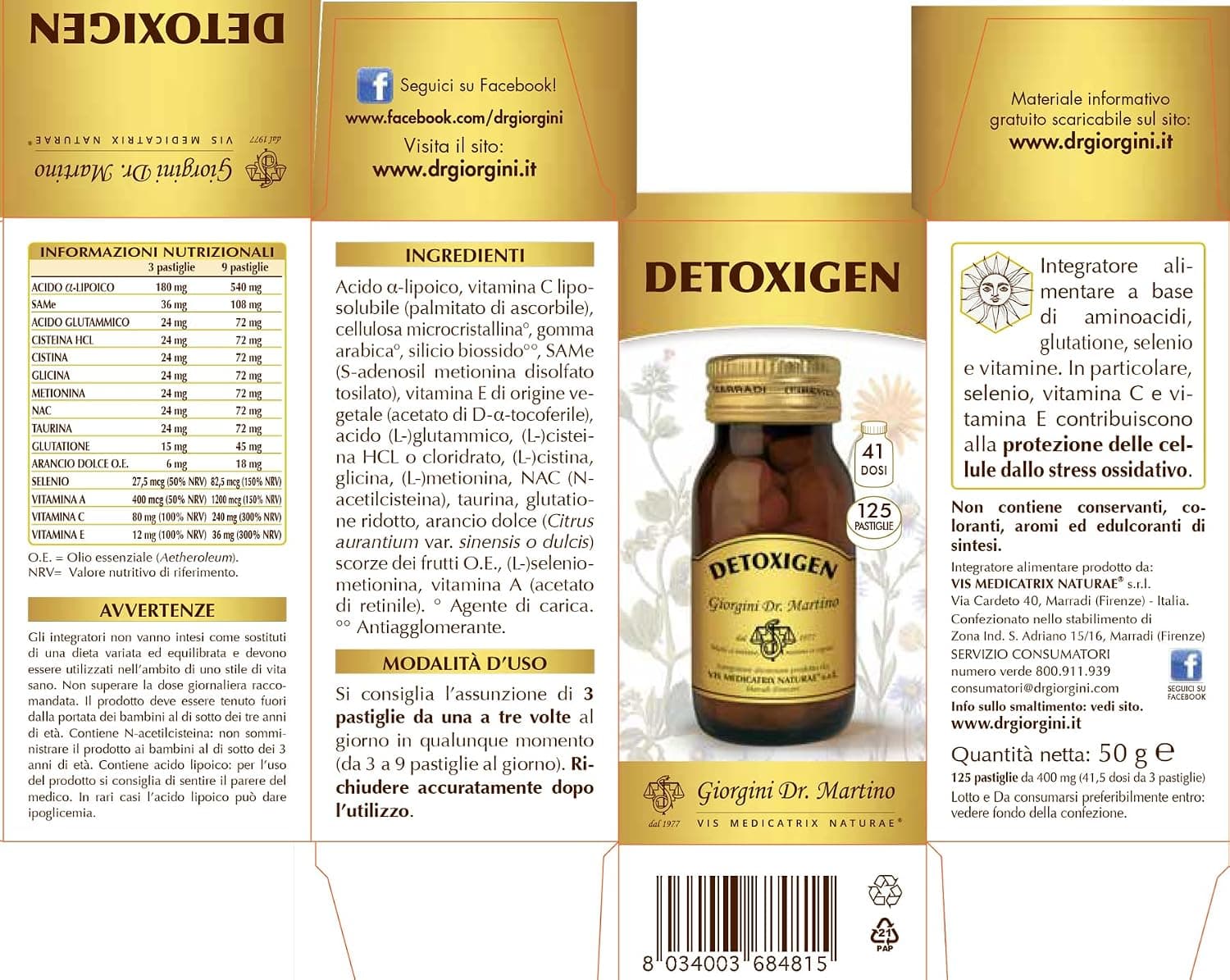 Dr Giorgini DETOXIGEN Pastiglie - 50 g - 4