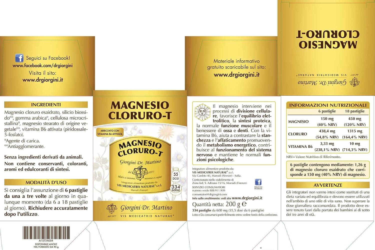 Dr Giorgini MAGNESIO CLORURO, pastiglie - 200 g - 2