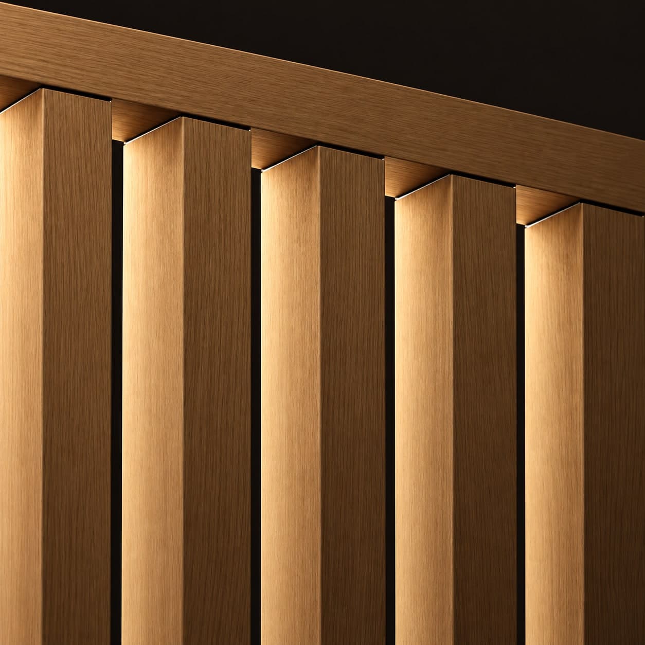SIPA PURE Kit completo (7 toghe+2 basi orizzontali+staffe fisse) Divisorio Frangiluce in PVC Effetto Legno – rifilabile  650x2900mm - 19