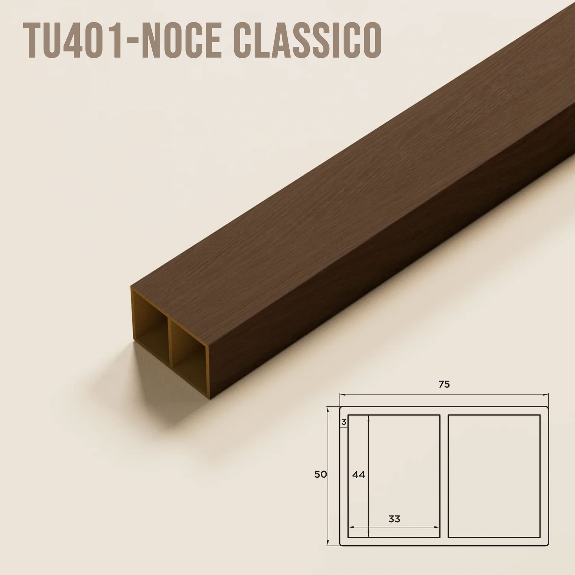 SIPA PURE Kit completo (7 toghe+2 basi orizzontali+staffe fisse) Divisorio Frangiluce in PVC Effetto Legno – rifilabile  650x2900mm - 5