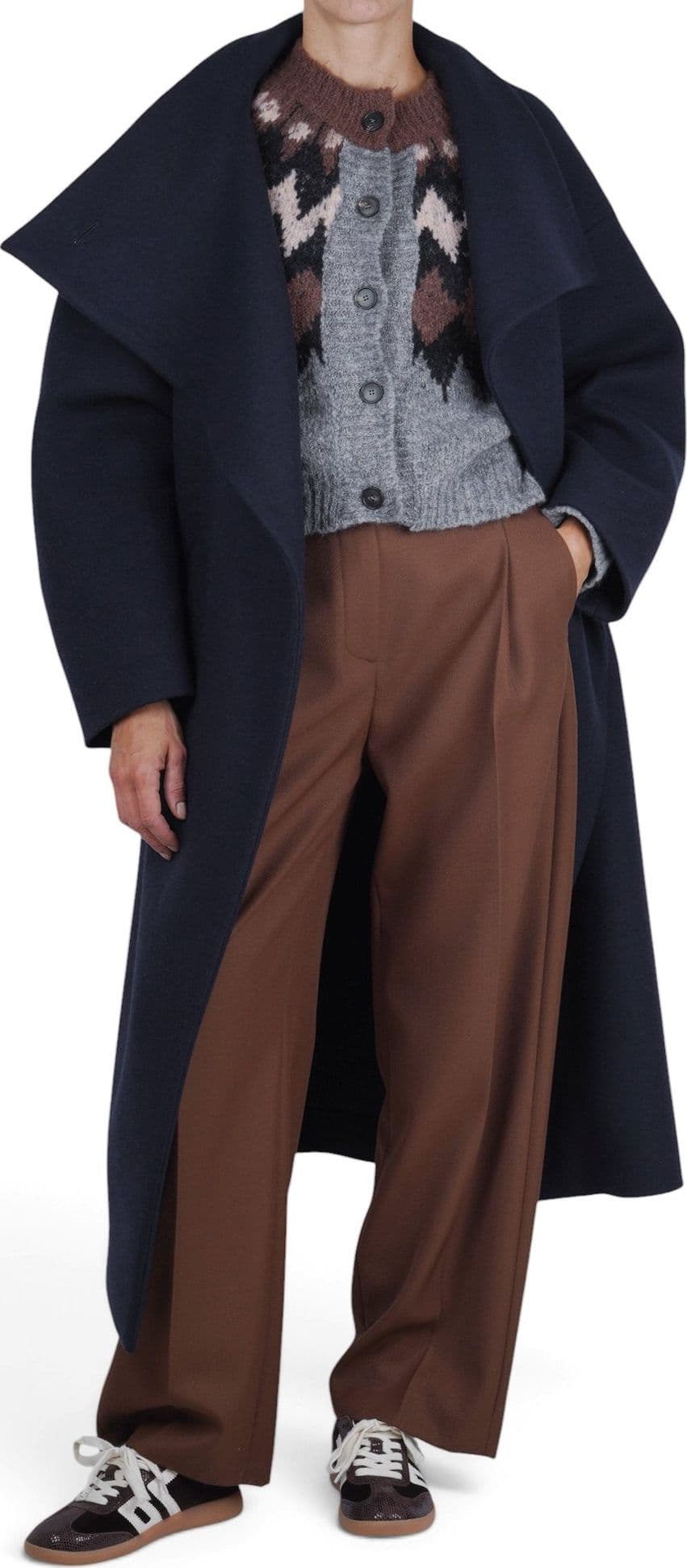 TELA Tela - Cardigan - 480110 - Grigio/Cioccolato - 2
