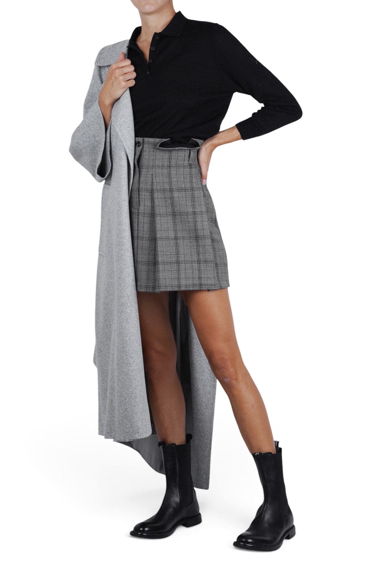 TELA Tela - Gonna - 480118 - Grigio/Nero - 2