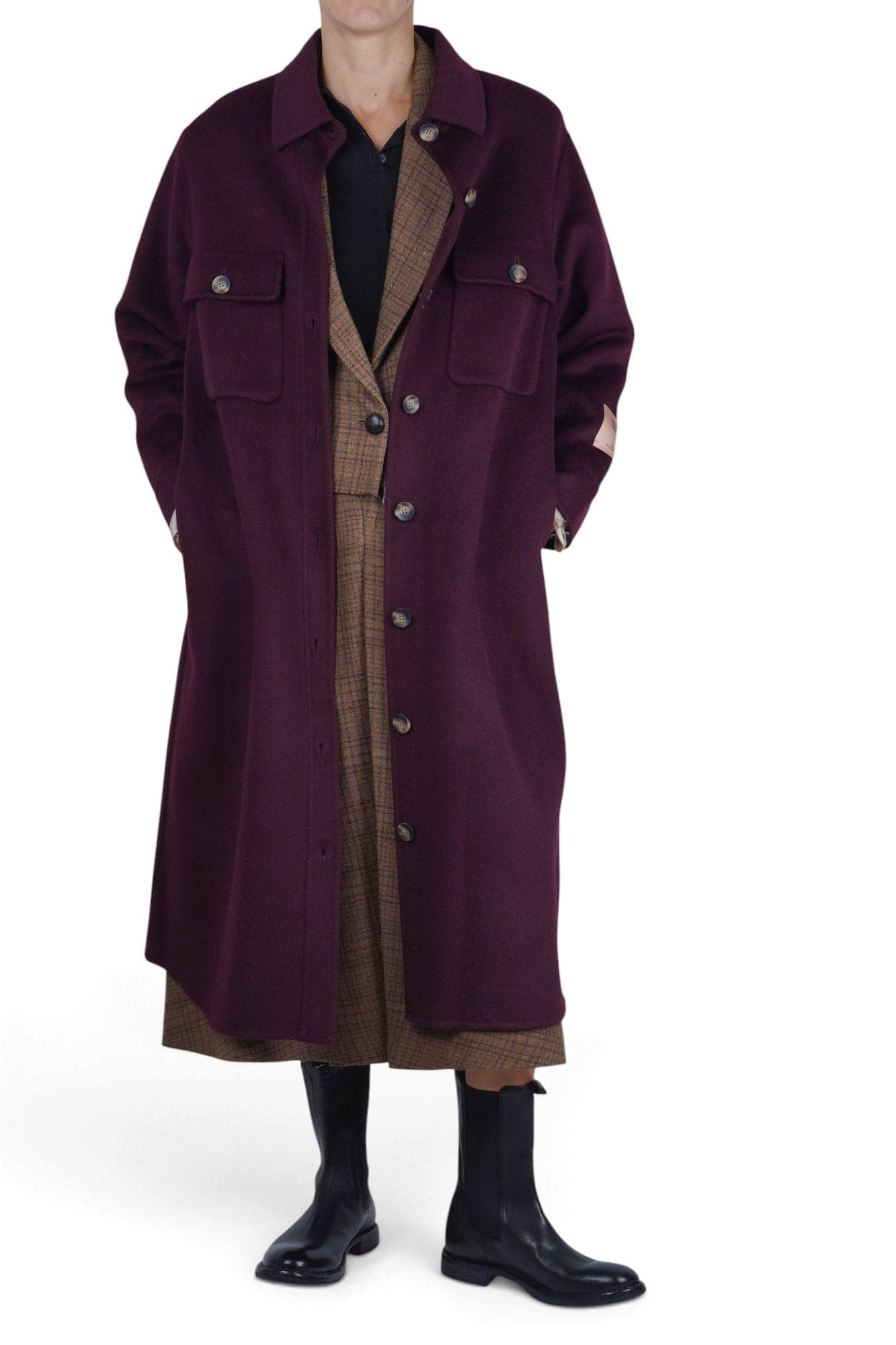 SOLOTRE Solotre - Cappotto - 480486 - Bordeaux - 2