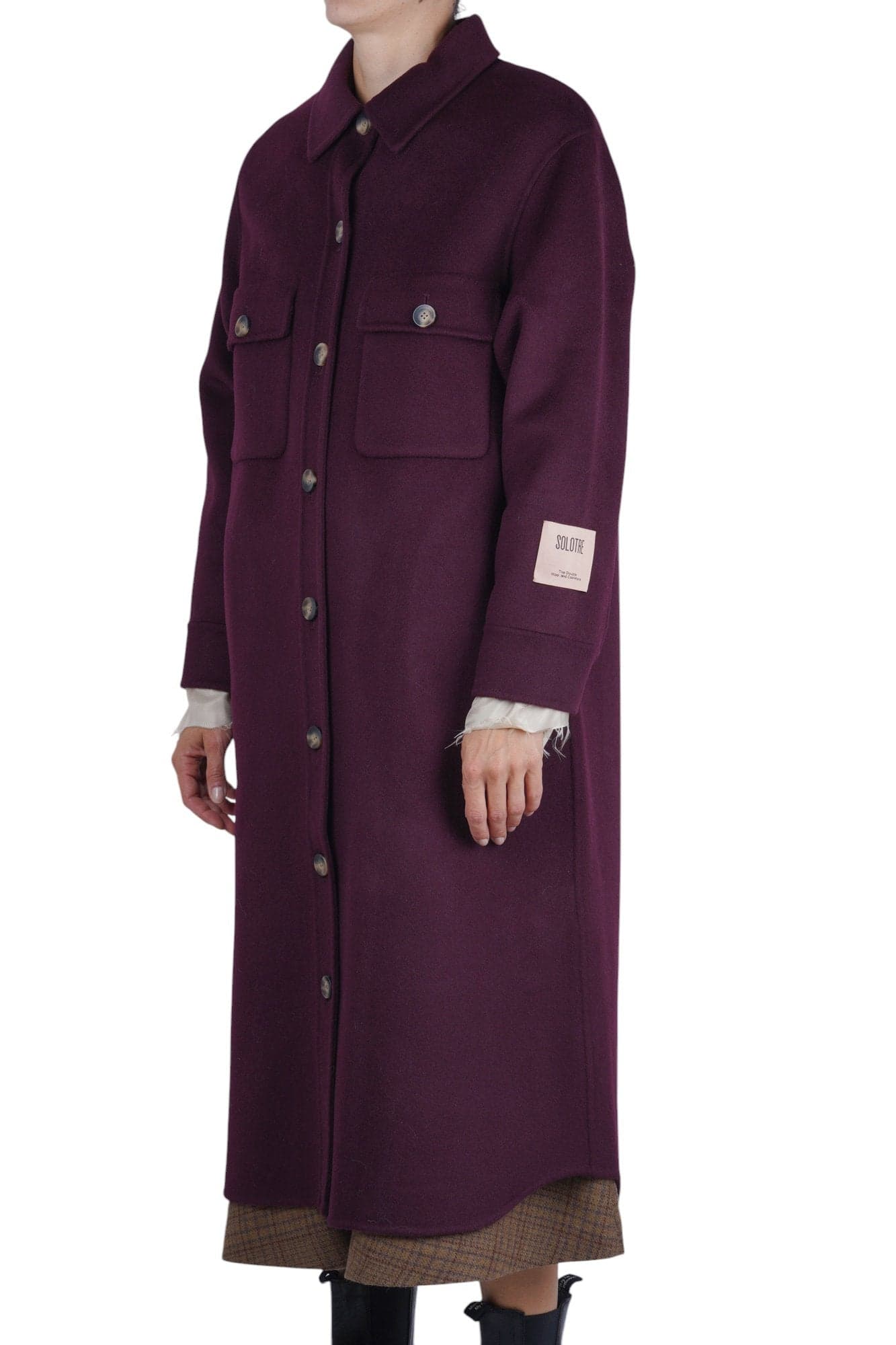 SOLOTRE Solotre - Cappotto - 480486 - Bordeaux - 4
