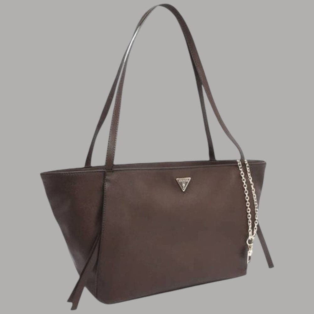 Borsa a spalla Guess Devon tote 3 scomparti Marrone - 2