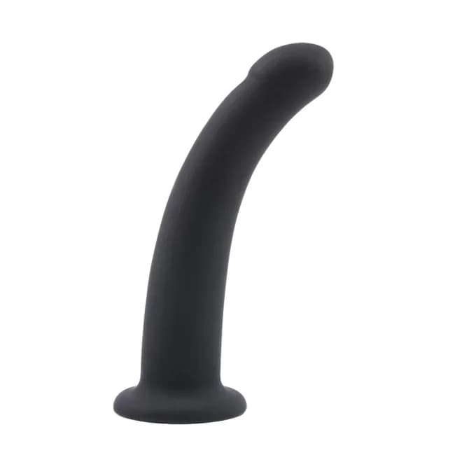 Strap-On Chisa R.G.B Bend Over For Beginners Nero con Dildo Curvo in Silicone e Harness, Formato 15 cm - 4