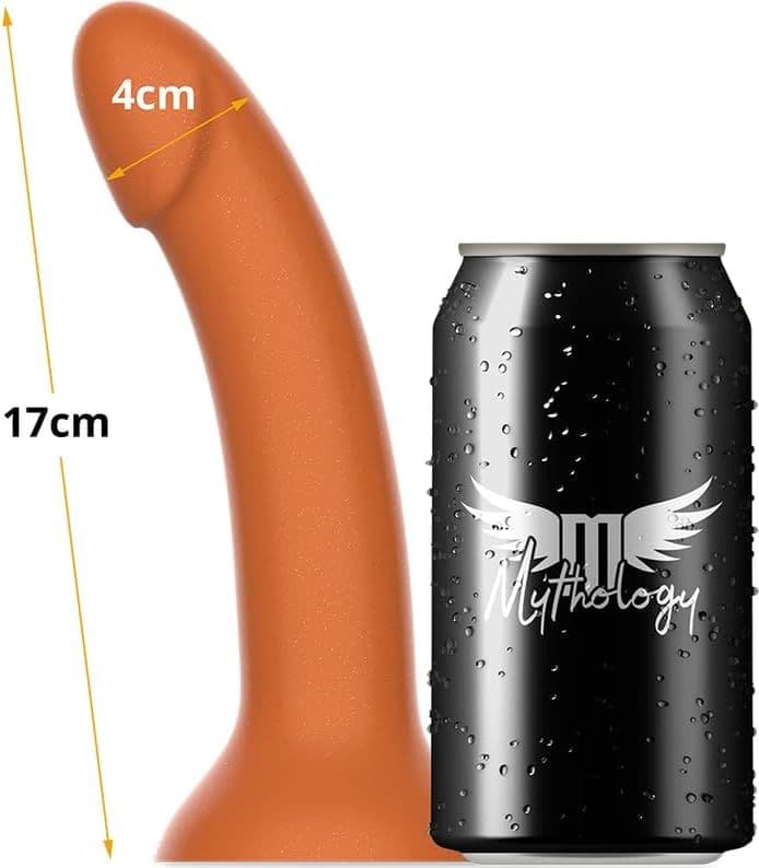 Dildo Mythology Rune Royal Fantasy M 17 cm in Silicone Bronzo con Ventosa, Diametro 4 cm - 2