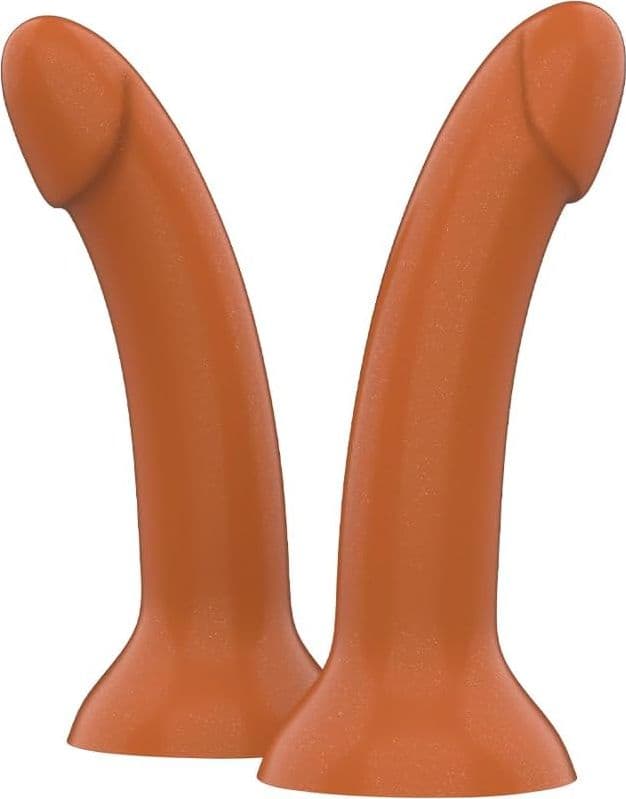 Dildo Mythology Rune Royal Fantasy M 17 cm in Silicone Bronzo con Ventosa, Diametro 4 cm - 4