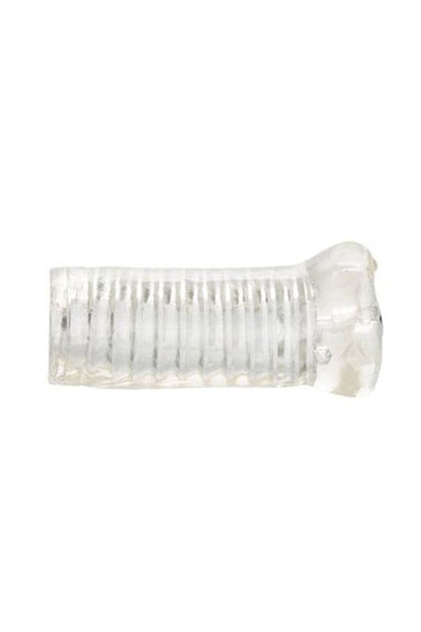 Masturbatore CalExotics Basic Essentials Tight Pussy 8,3 cm Trasparente con Canale Rigato - 4