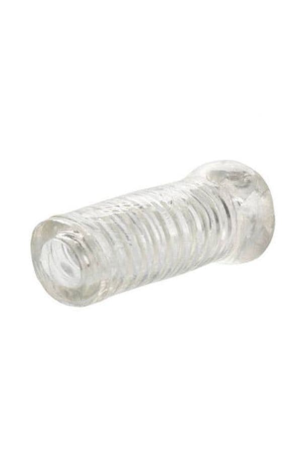 Masturbatore CalExotics Basic Essentials Tight Pussy 8,3 cm Trasparente con Canale Rigato - 5