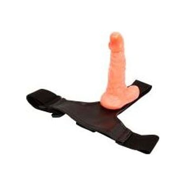 Strap-On Baile Ultra Passionate BW-022007 15 cm Flesh con Dildo Realistico e Imbracatura Regolabile - 4
