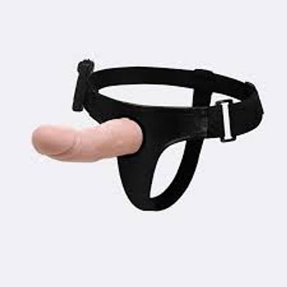 Strap-On Vibrante Baile Ultra Passionate 15 cm in TPR Flesh con Controller Cablato e Harness Regolabile - 8