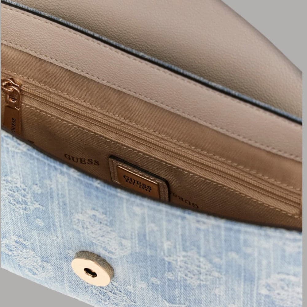 Borsa a tracolla Guess Ruby in denim con patta - 4