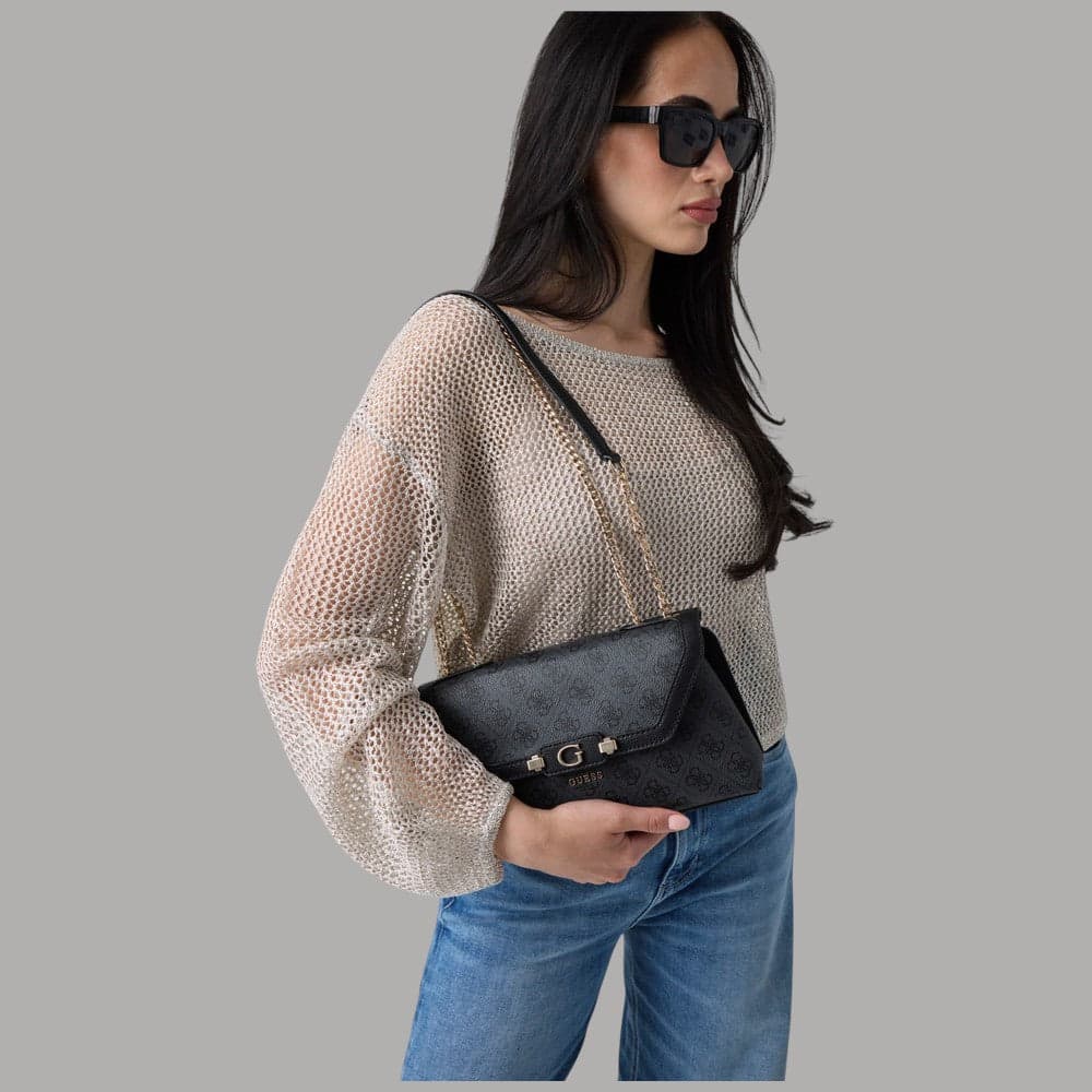 Borsa a spalla Guess Lindsey con logo - 2