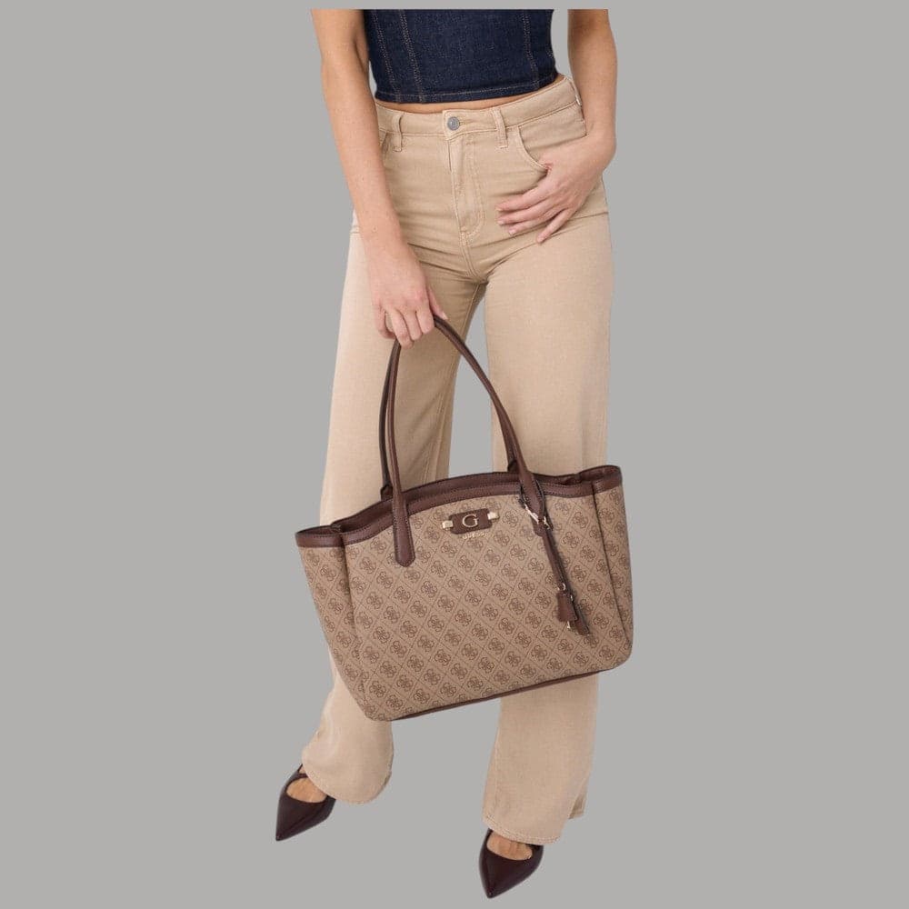 Borsa tote Guess Lindsey con logo e chiusura zip - 7