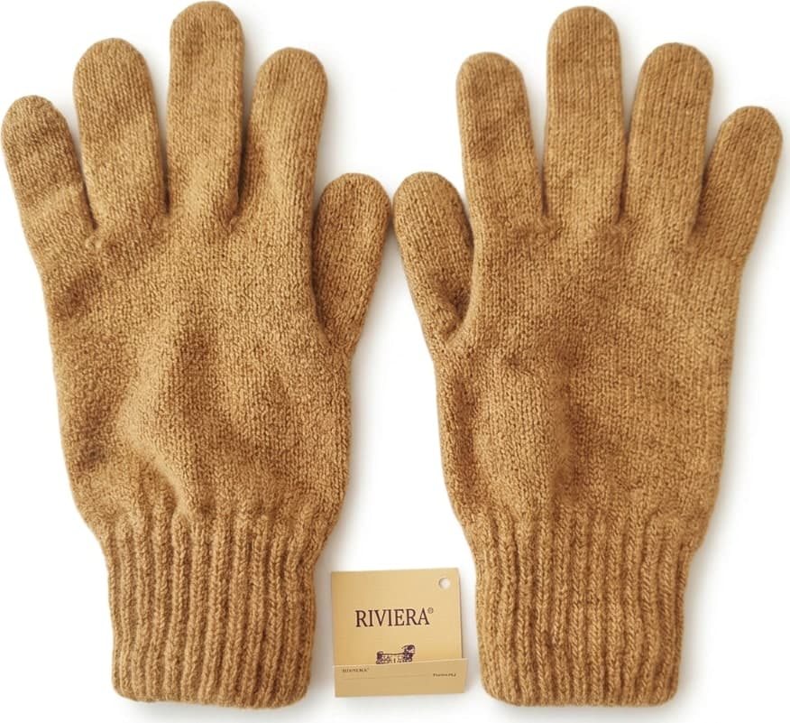 Guanti uomo e donna Riviera 100% cachemire colore beige Made in Italy - 2