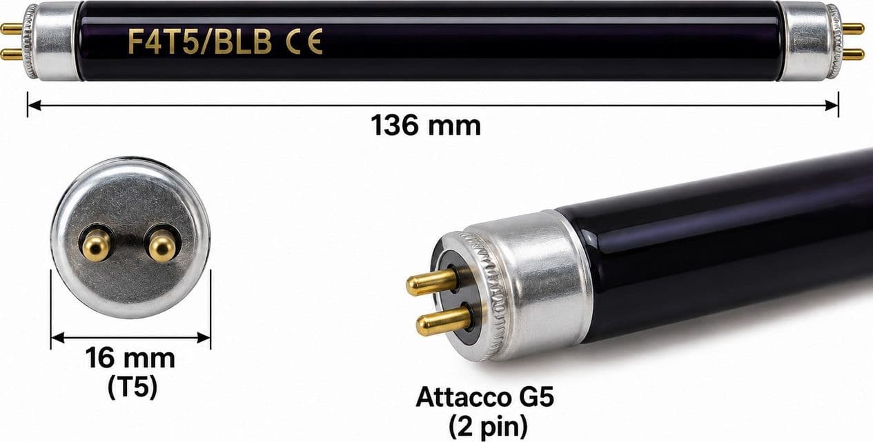 NEON LINEARE 4W PER ZANZARIERA ATTINICO