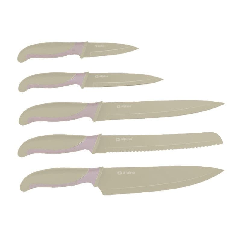 Alpina - Stainless steel knife set (Beige) - 5