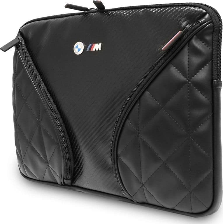 BMW Carbon Pockets e logo in metallo - Custodia per notebook da 14" (nera) - 2