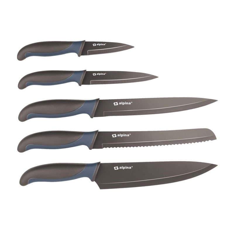 Alpina - Stainless steel knife set (Brown) - 5