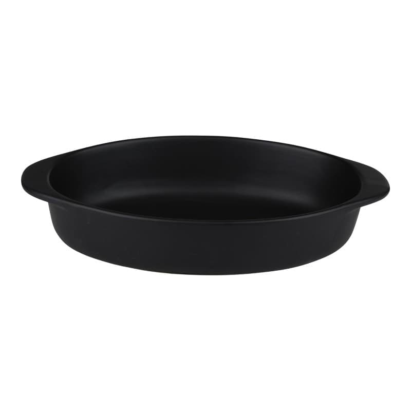Alpina - Teglia da forno in ceramica, ovale, 27x17x5,3 cm (nero) - 6