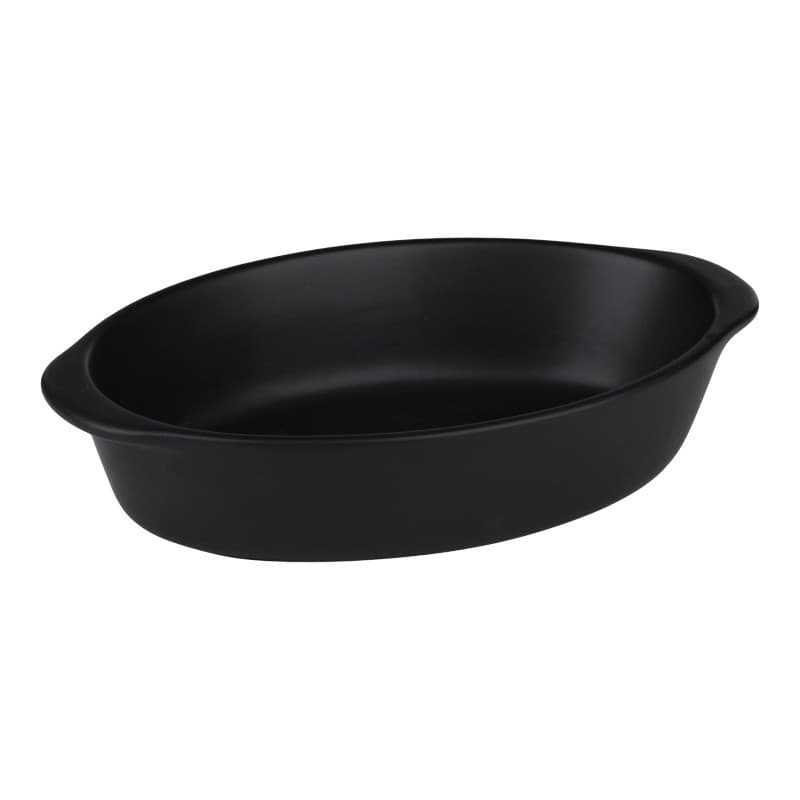 Alpina - Teglia da forno in ceramica, ovale, 20x12x5 cm, 470 ml (nero) - 5