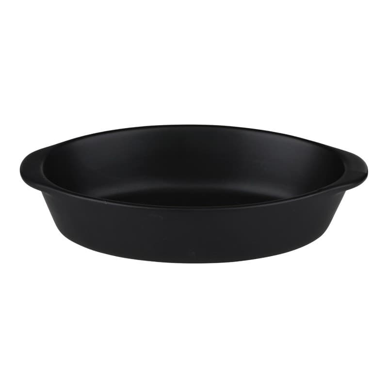 Alpina - Teglia da forno in ceramica, ovale, 20x12x5 cm, 470 ml (nero) - 6