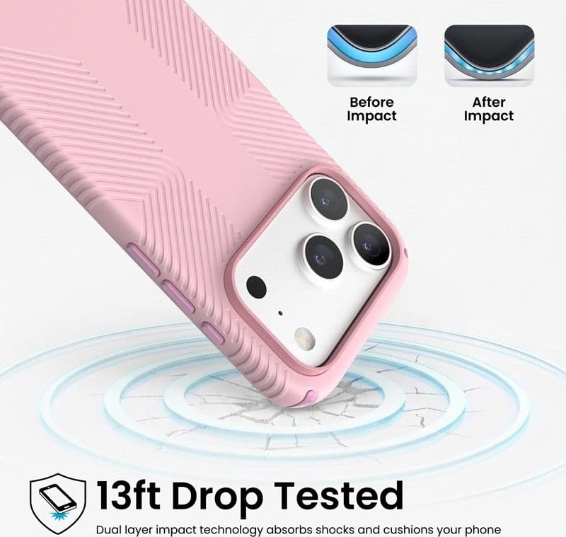 Custodia Speck Presidio2 Grip MagSafe per iPhone 18 Pro / 17 Pro (Quiet Blush) - 3
