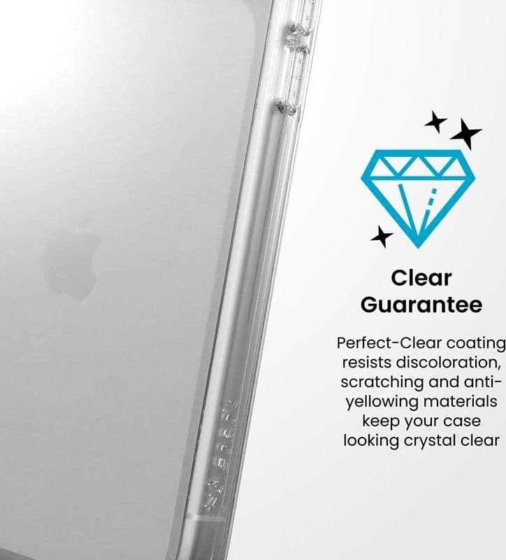 Speck Presidio Perfect Clear - Custodia per iPhone 18 Pro Max / 17 Pro Max (Trasparente) - 7