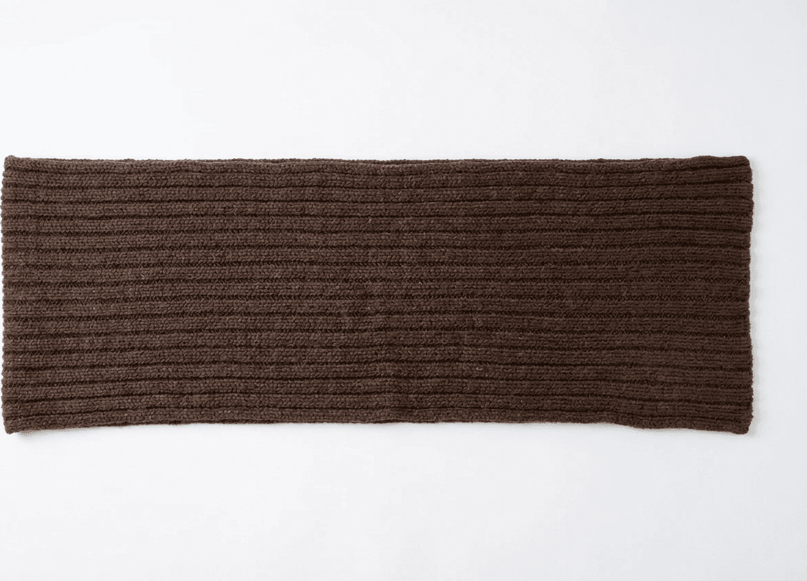 Sciarpa uomo e donna Danielapi in 100% cashmere marrone a coste - 3