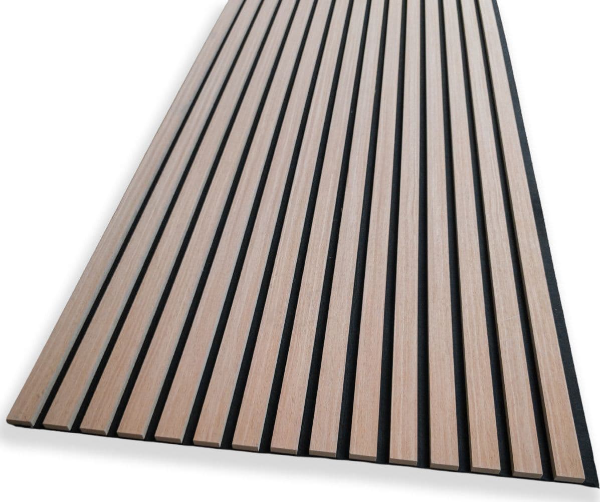 Pannello Acustico a Lamelli Castagno in Vero Legno, Fibra di Legno e Feltro 12x600x2900 mm – 1,74 m² - 5