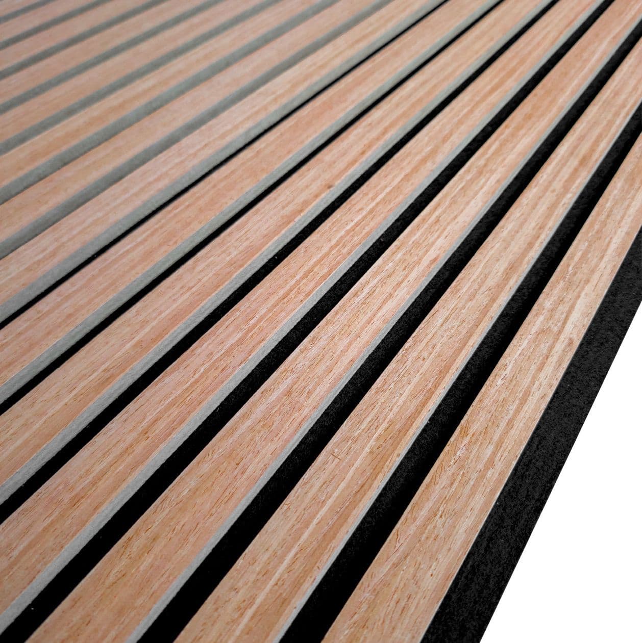 Pannello Acustico a Lamelli Castagno in Vero Legno, Fibra di Legno e Feltro 12x600x2900 mm – 1,74 m² - 6
