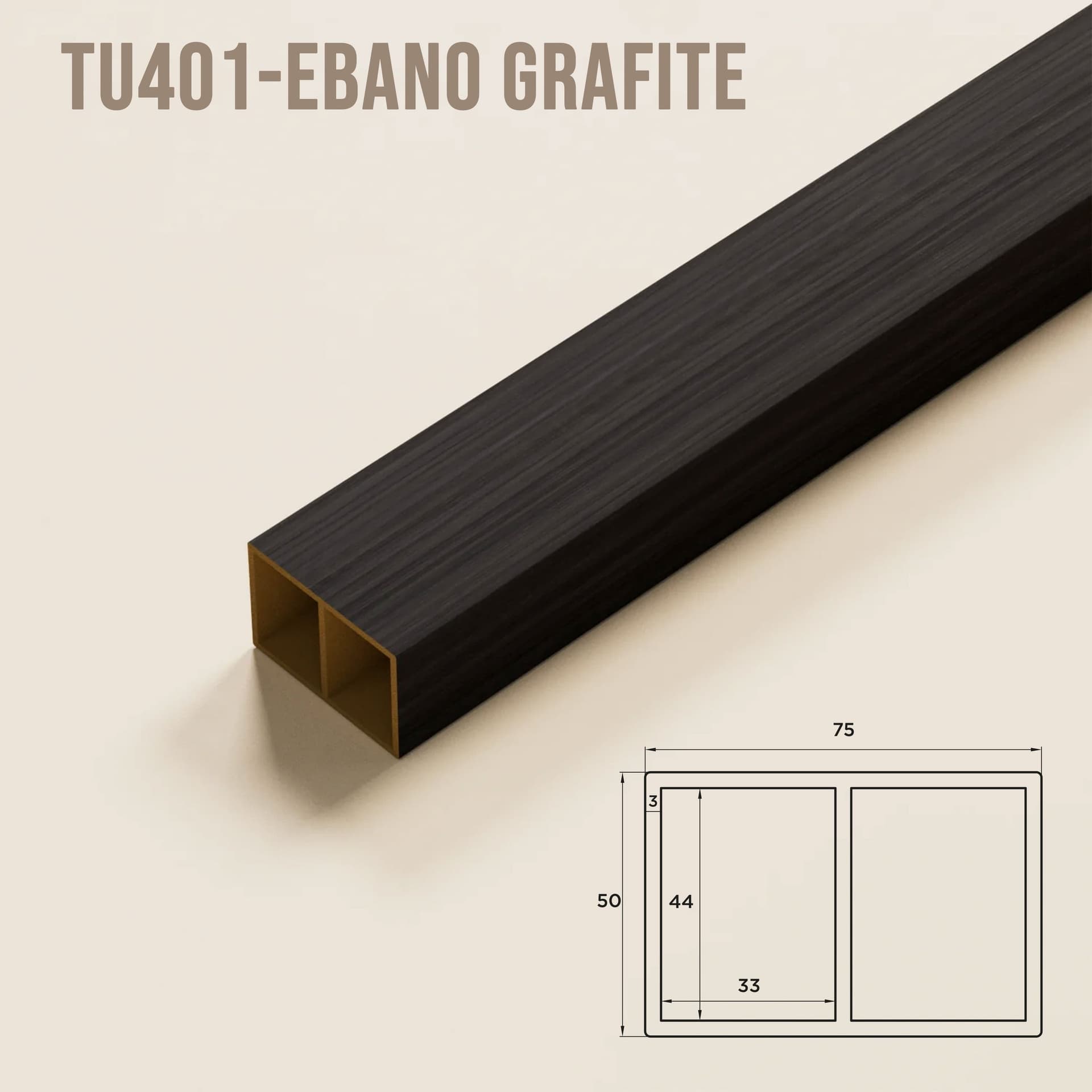 SIPA PURE Kit completo (9 toghe+2 basi orizzontali+staffe fisse) Divisorio Frangiluce in PVC Effetto Legno – rifilabile  850x2900mm - 7