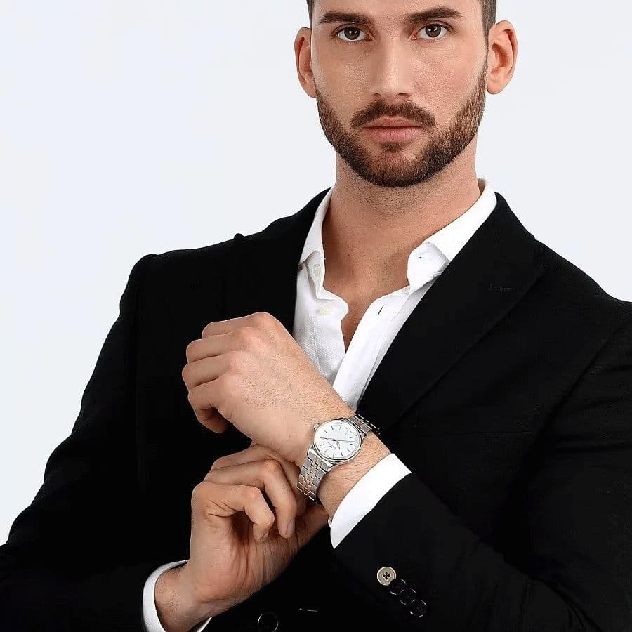 Philip Watch orologio uomo data Anniversary acciaio PVD rosa - 3
