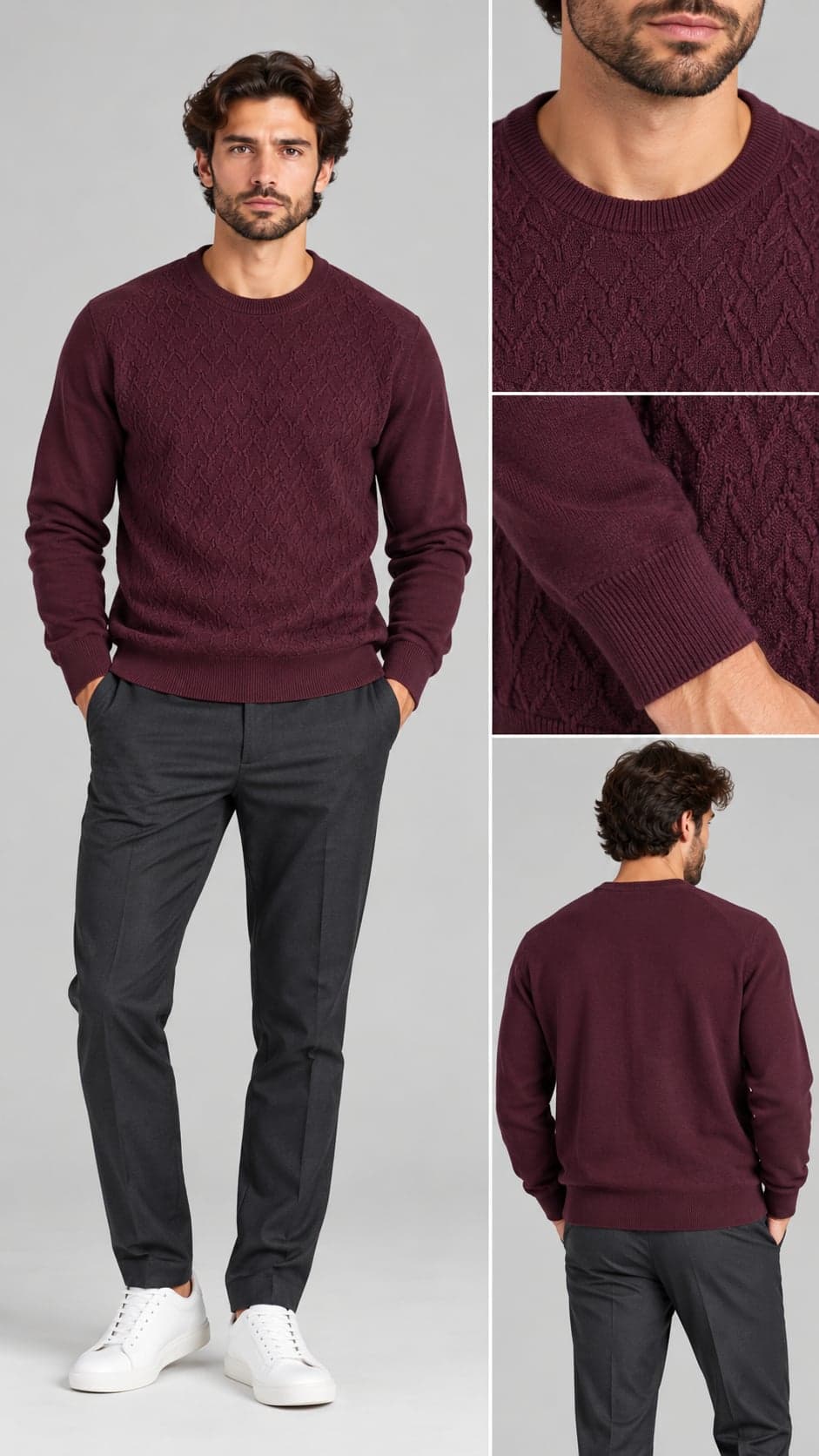 Pull girocollo viscosa cashimere - 4