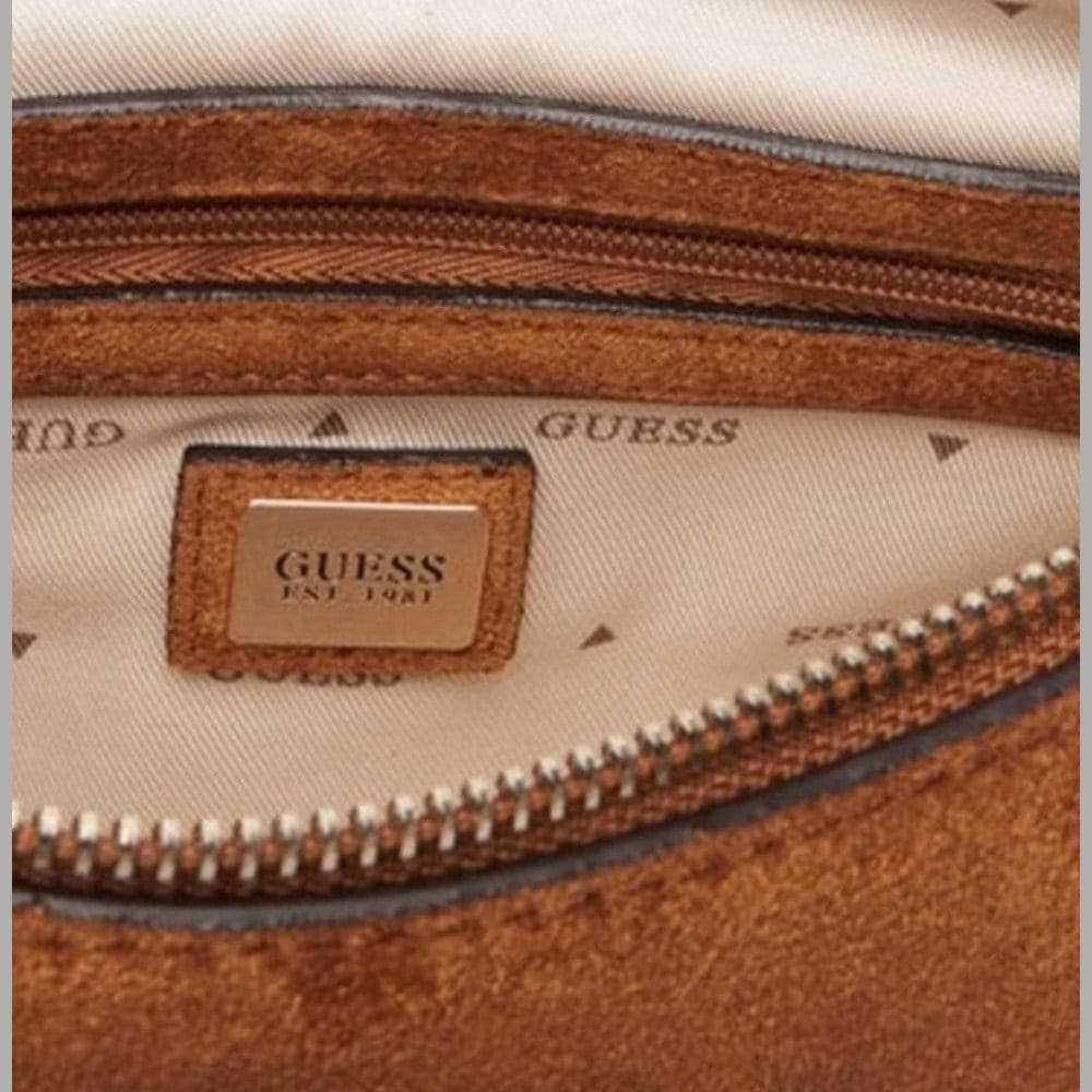 Borsa a spalla Guess Katie con inserti teddy - 3