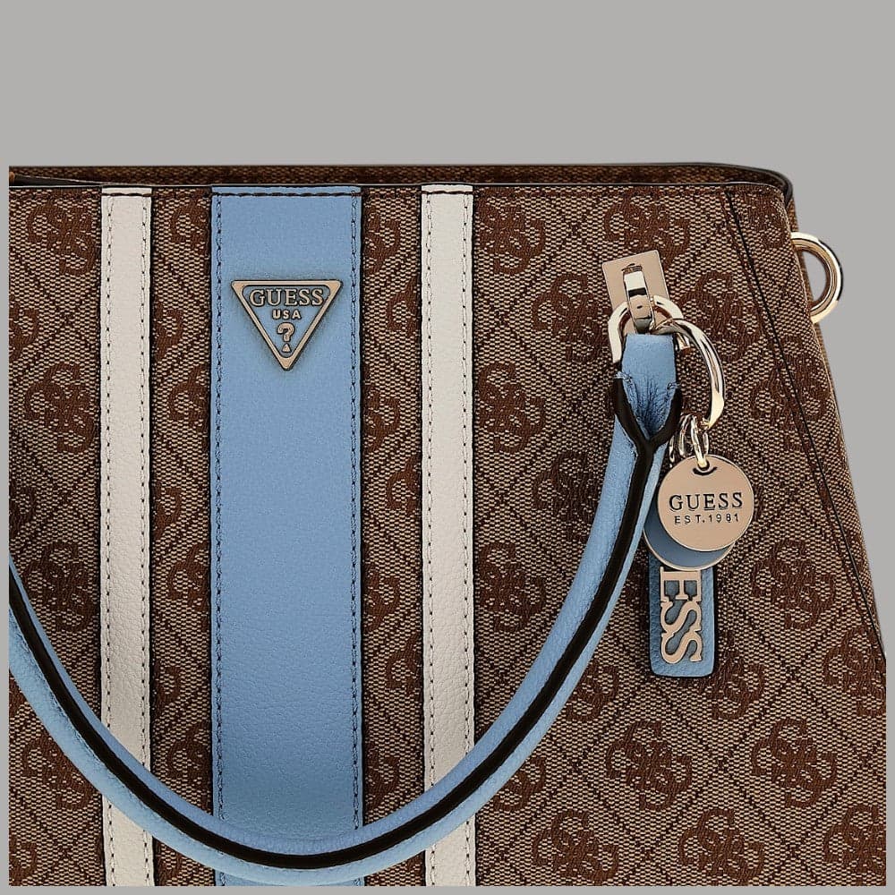 Borsa a tracolla Guess Noelle II con inserto a contrasto - 4