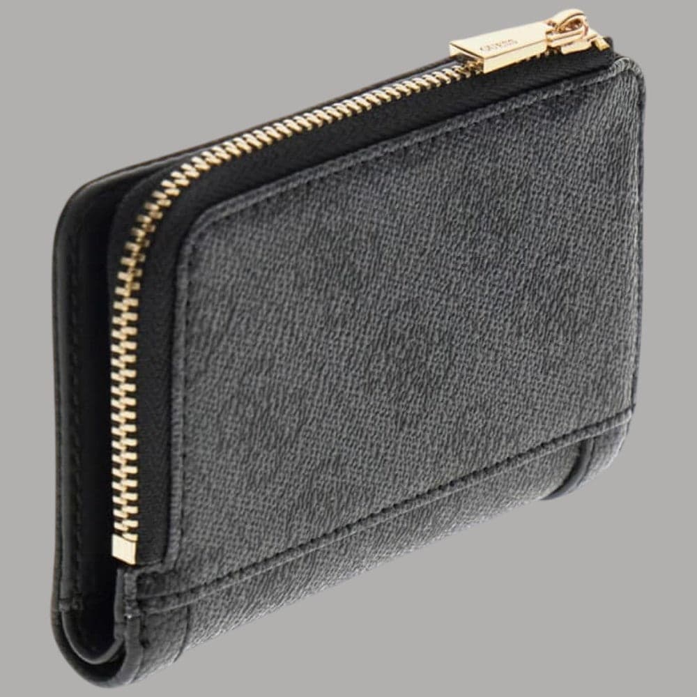 Portacarte Guess Lindsey con zip around nero - 3