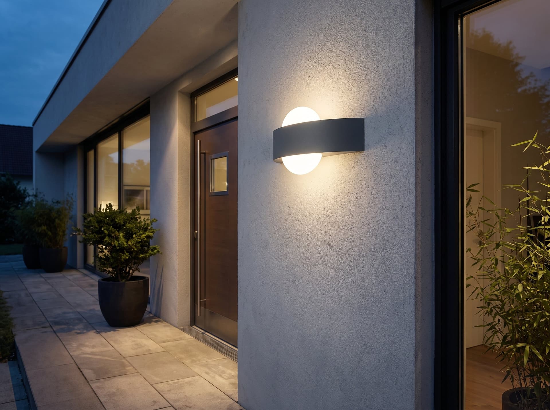 Applique Sovil Grigio a Led con Diffusore Ovale Dexter - 2