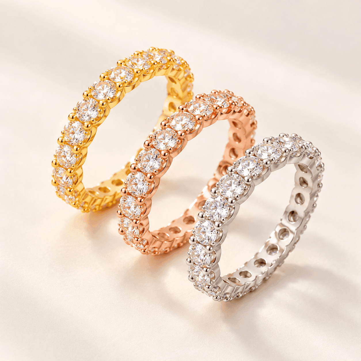 Alba Bijoux –  Anelli Set Tricolor Luce - 4