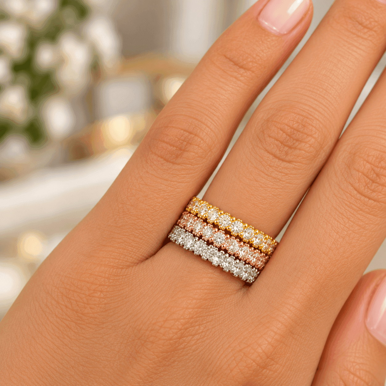 Alba Bijoux –  Anelli Set Tricolor Luce - 2
