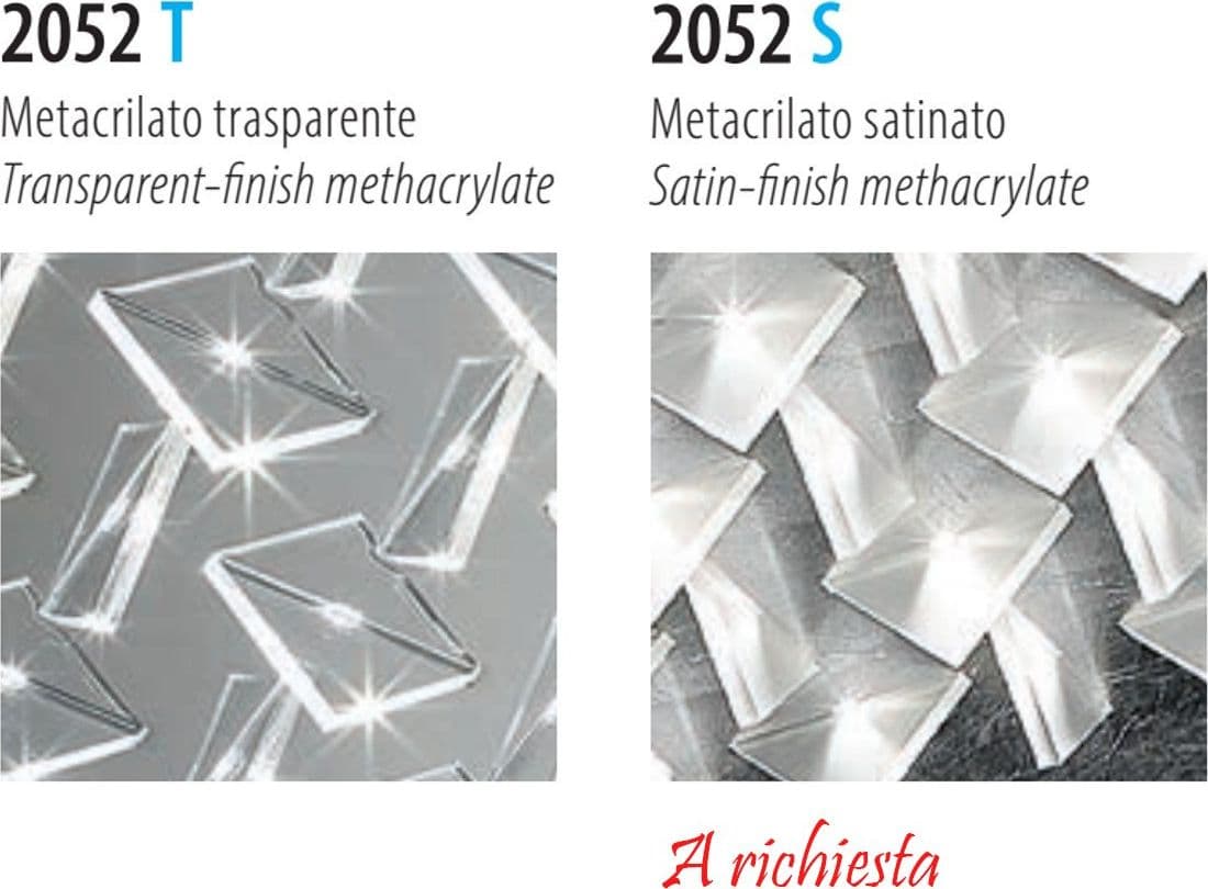 Plafoniera classica Fratelli Braga CRISTALLI 2052 PL60 T 13 LED metallo foglia argento metacrilato trasparente - 4