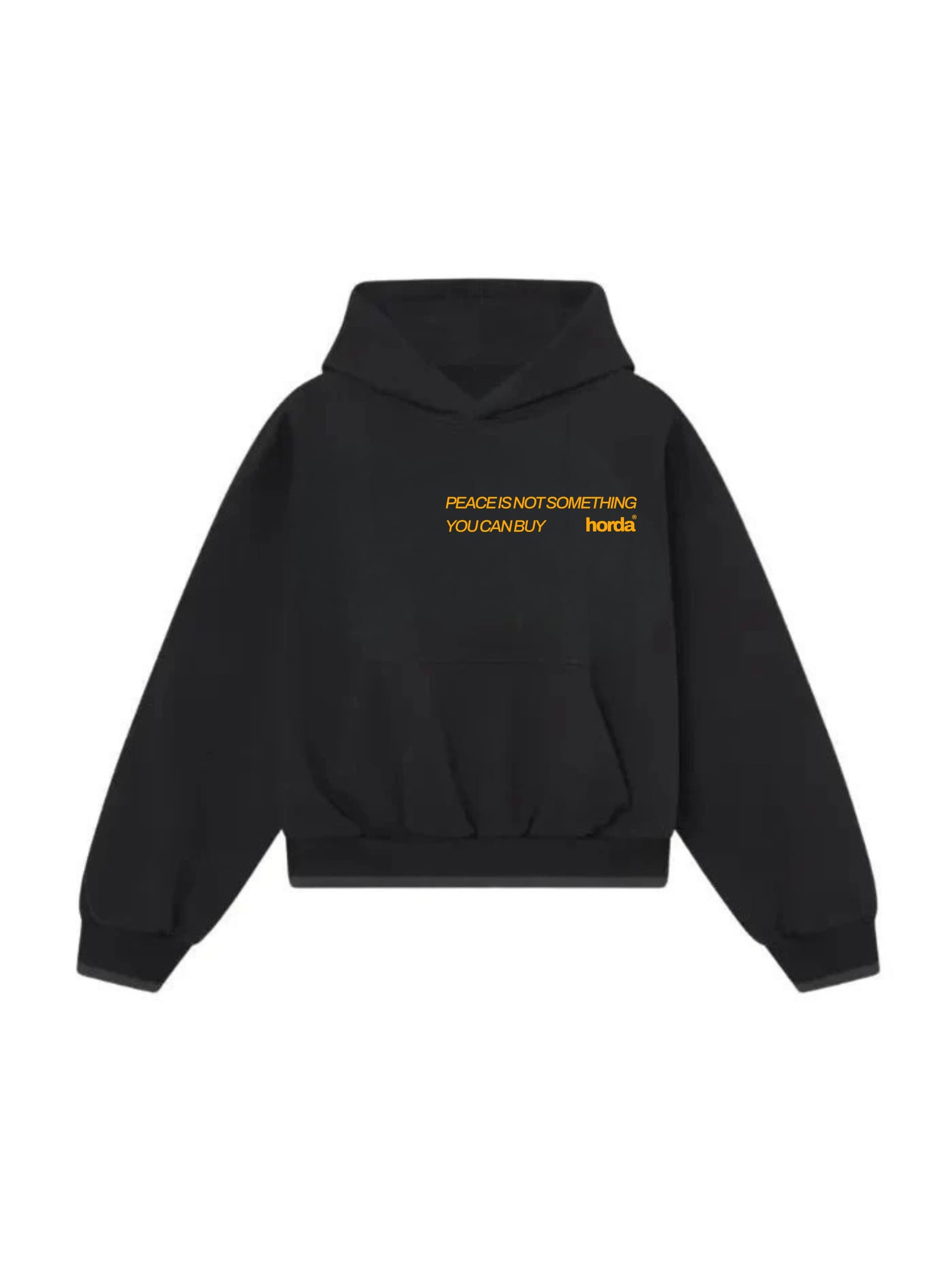 Felpa con Cappuccio Oversize Nera SEEK – Boxy Fit 330g - 4
