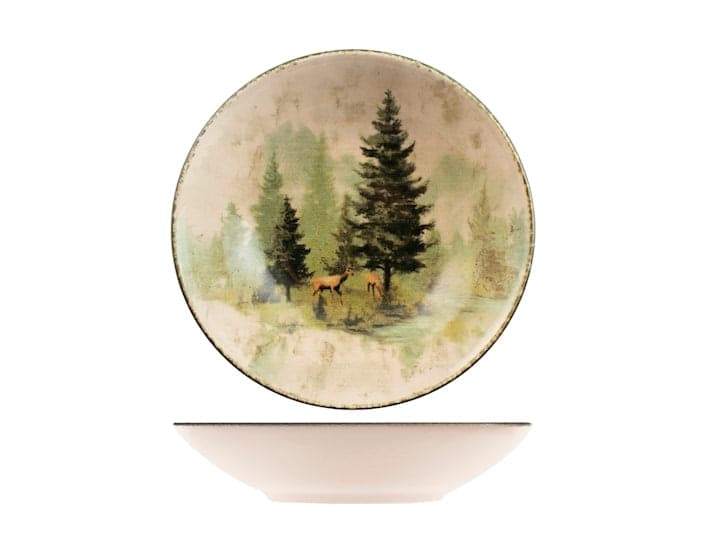 Servizio Piatti Rustic Retreat 18 Pezzi in Stoneware - Set Tavola per 6 Persone con Piatti Piani, Fondi e Dessert, Design Coupe Elegante e Rustico H&H - 3