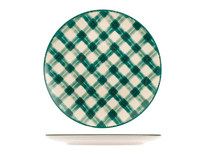 Servizio Piatti Green Harmony 18 Pezzi in Stoneware - Set Tavola per 6 Persone con Piatti Piani, Fondi e Dessert, Design Coupe Elegante e Moderno H&H - 2