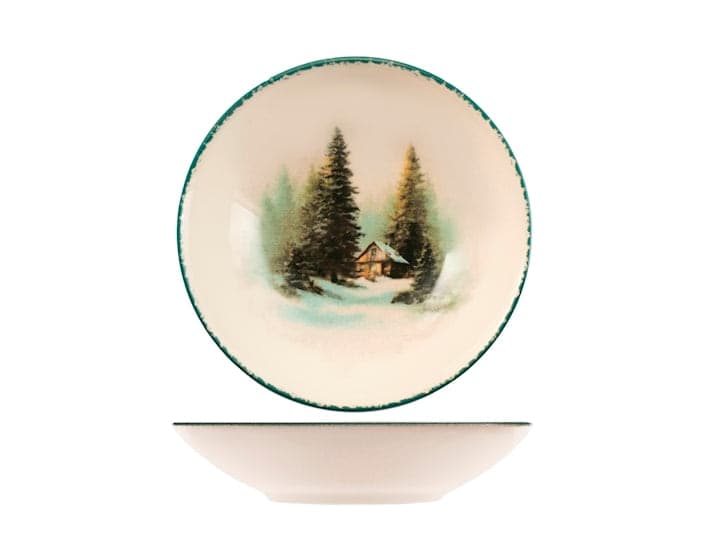 Servizio Piatti Green Harmony 18 Pezzi in Stoneware - Set Tavola per 6 Persone con Piatti Piani, Fondi e Dessert, Design Coupe Elegante e Moderno H&H - 3