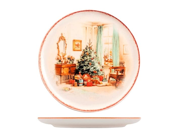 Servizio Piatti Natalizio Xmas Memories 18 Pezzi in Stoneware - Set Tavola per 6 Persone con Piatti Piani, Fondi e Dessert, Collezione Nordic Christmas H&H - 2