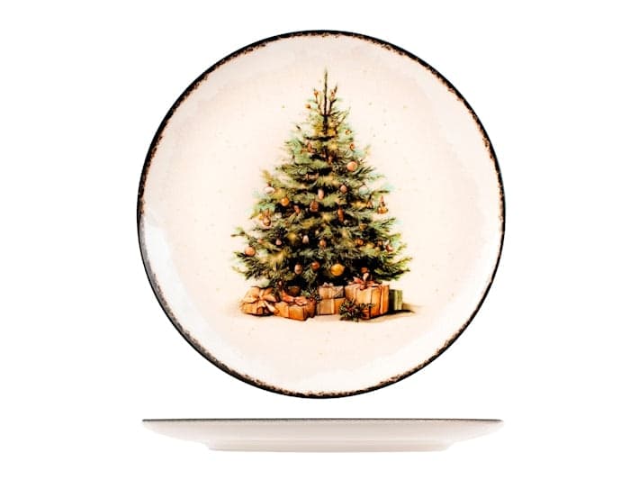 Servizio Piatti Family Tales 18 Pezzi in Stoneware - Set Tavola per 6 Persone con Piatti Piani, Fondi e Dessert, Design Coupe Elegante e Decorativo H&H - 2
