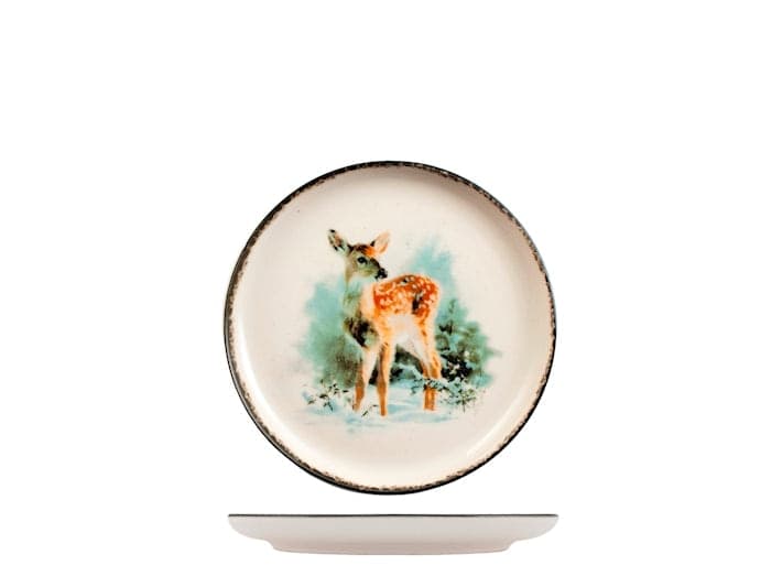 Servizio Piatti Natalizio Nordic Crystal Peak 18 Pezzi in Stoneware - Set Tavola per 6 Persone con Piatti Piani, Fondi e Dessert, Design Nordico Elegante H&H - 3